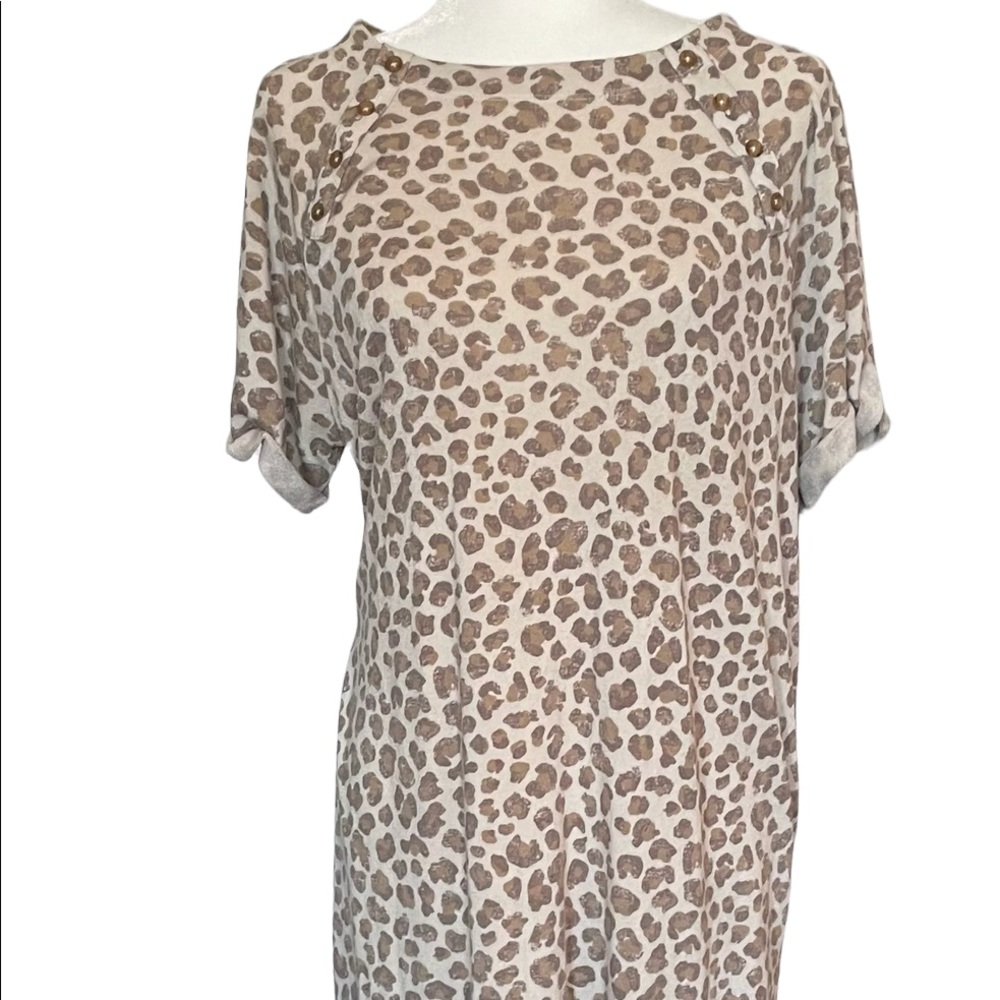 Caslon Leopard Print Dress Large